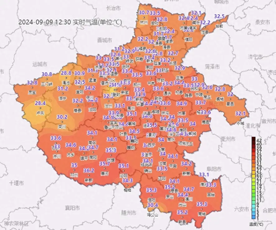 本周河南多分散性阵雨、雷阵雨，今明两天中南部有高温  第1张