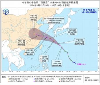 台风“贝碧嘉”继续深入内陆 江浙沪皖等地部分地区有大暴雨  第1张